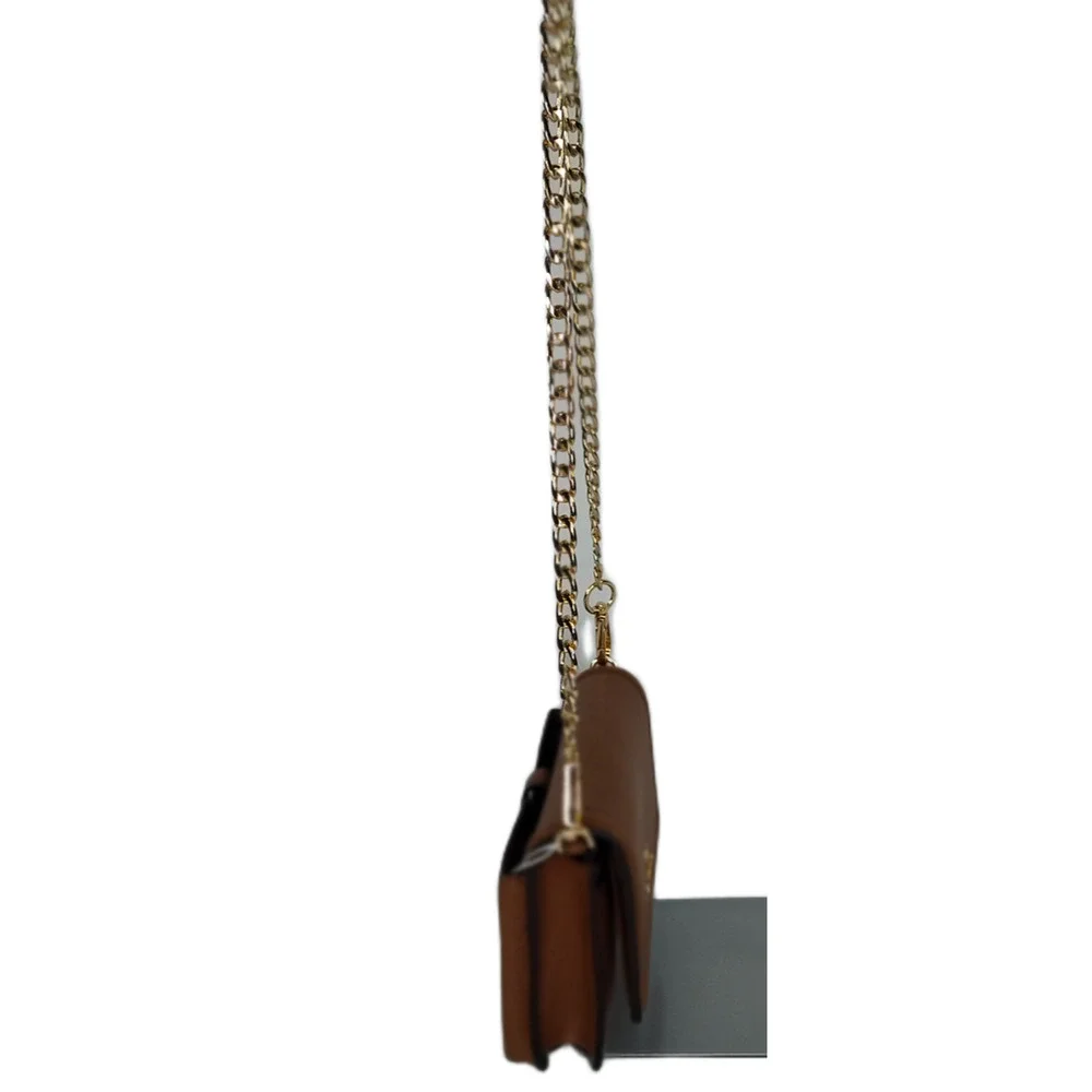 Michael Kors Jet Set Small Pebbled Leather Smartphone Crossbody-Brown-NWOT